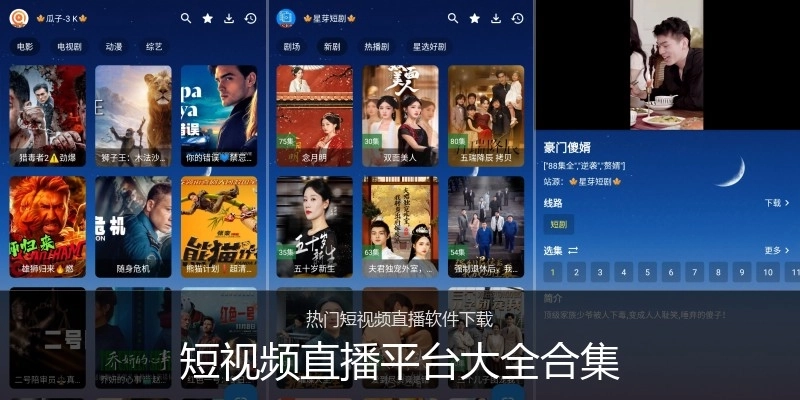 短视频直播平台大全合集