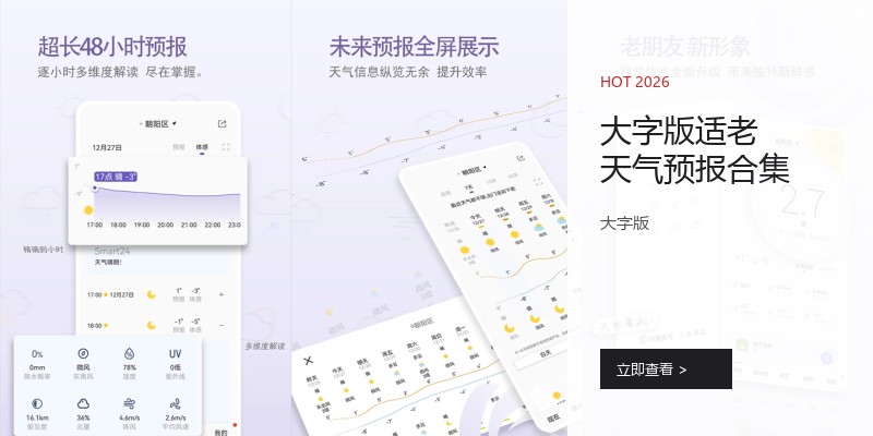 大字版适老天气预报合集
