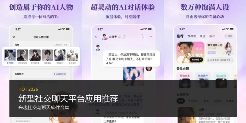 新型社交聊天平台应用推荐