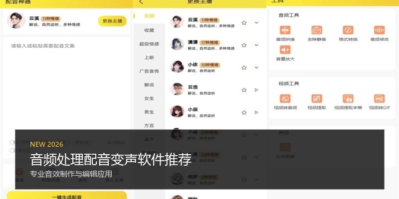 音频处理配音变声软件推荐