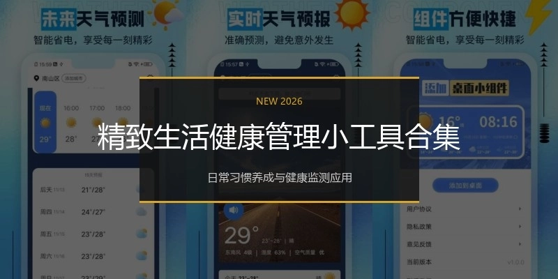 精致生活健康管理小工具合集