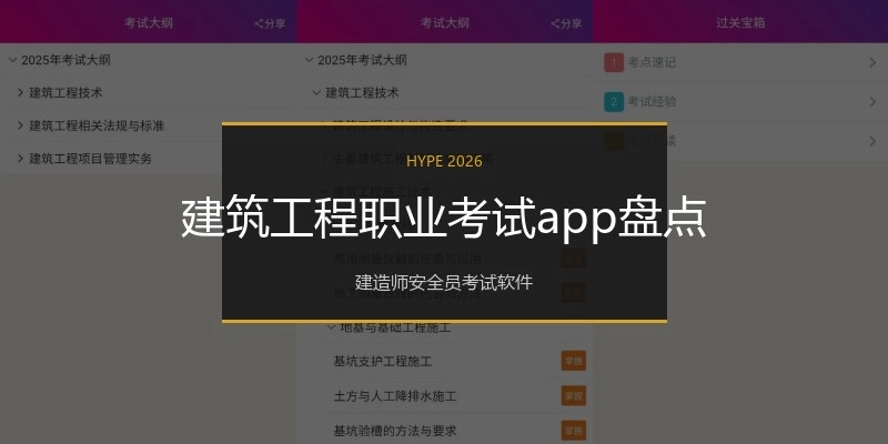 建筑工程职业考试app盘点