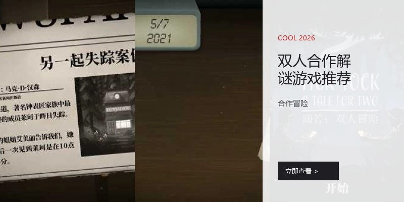 双人合作解谜游戏推荐