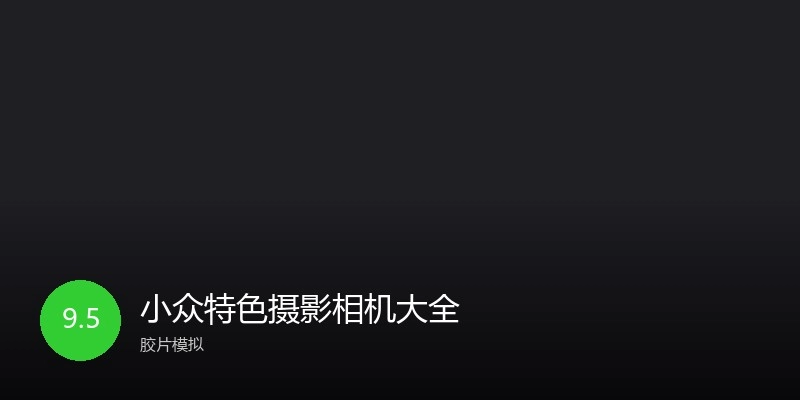 小众特色摄影相机大全