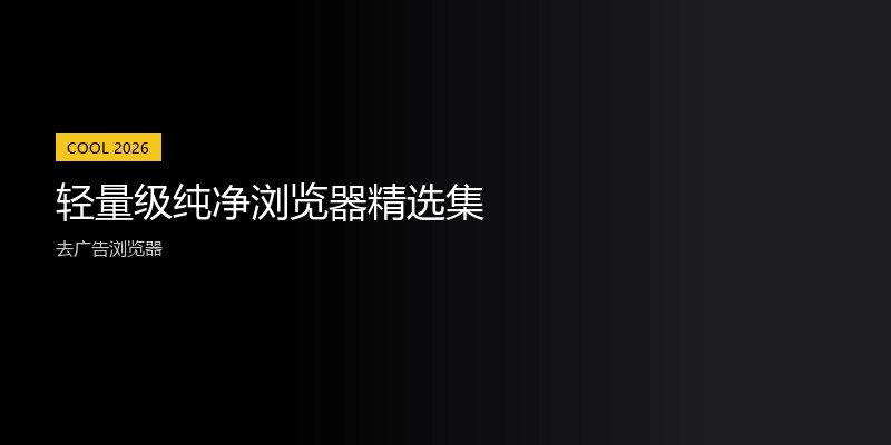 轻量级纯净浏览器精选集