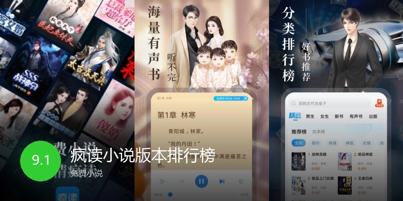疯读小说版本排行榜