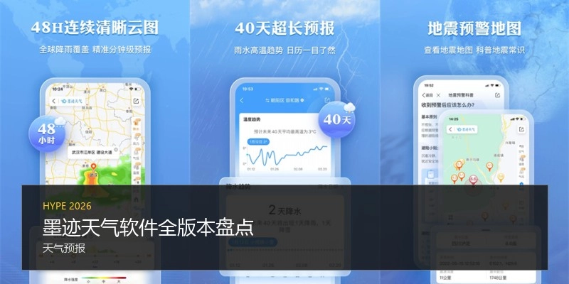 墨迹天气软件全版本盘点