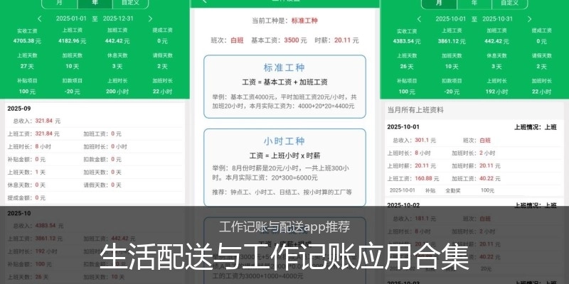生活配送与工作记账应用合集