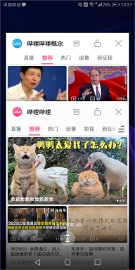 哔哩哔哩概念版与普通版首页对比截图