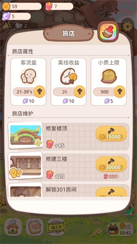 乌冬的旅店事件类界面展示
