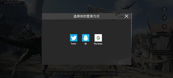 吃鸡国际服更多登录方式选择界面